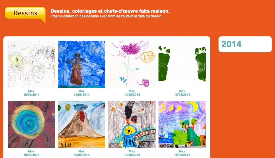Créez la galerie virtuelle des dessins de vos enfants