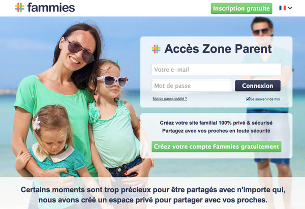 Créer l'espace photos et vidéos privé de sa famille sur Fammies.com