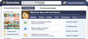 Le tableau de bord de la zone parent est clair et facile à utiliser