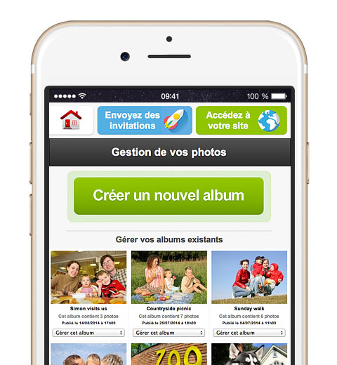 Pour créer un album de photos privé à partager avec vos proches uniquement 