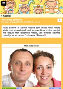 Une fois connecté à votre espace privé, vos invités peuvent visionner vos albums photos et vos vidéos depuis leur téléphone mobile
