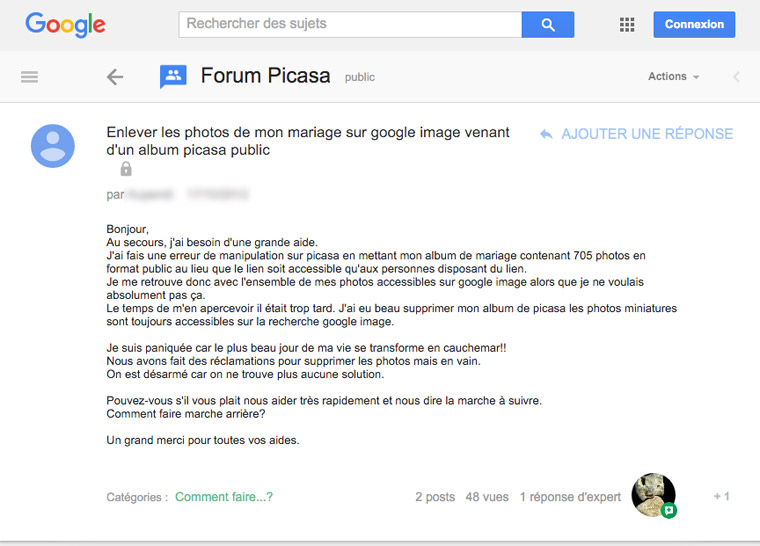 Attention quand vous partagez vos photos de mariage sur des services publics tels que Picasa ou Facebook