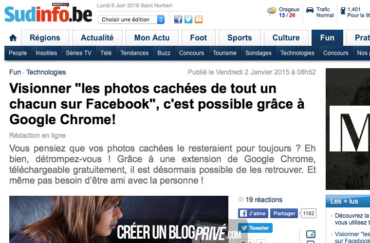 Sur Facebook, même en utilisant un compte privé, les risque de piratage sont élevés.